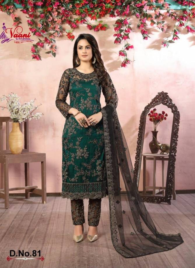 TWISHA VAANI VOL 8 Fancy Designer Festive Wear Net with Heavy cording And Sequence Work Salwar Suit Collection
